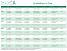 90 day workout plan