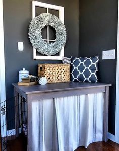 dog crate topper end table living room furniture home decor dog