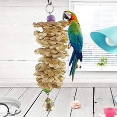 Columpio para loro mascota pájaro NET Escalera Colgante Hamaca Perca Juguetes Hamster Jaula De Cuerda