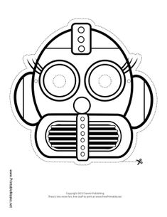 robot mask preschool printables pinterest face masks robot
