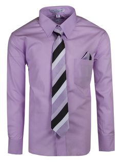 Boys Satin Dress Shirt Navy with Tie /& Hanky Polyester Long Sleeve Sizes 6-20