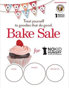 bake sale flyers