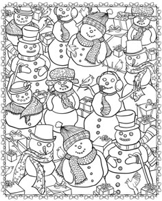 Adult Christmas Snowman Coloring Pages Printable And Book To Print For Free Find More Online Kids Adults Of