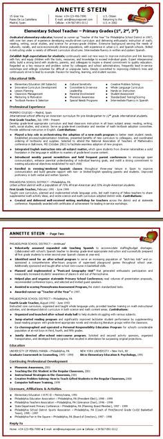 46 best teacher resumes images on pinterest teacher resume