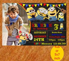 create own minion birthday invitations modern templates rhett s