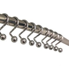 Set Of 12 Rust R Creative Scents Mirror Damask Decorative Shower Curtain Hooks