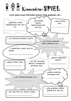 Methoden zum kennenlernen steckbrief