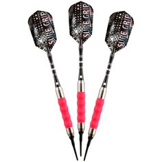 Pink Girl Power Standard Rubberized Sure Grip Soft Tip Dart Set Case 16 gram-1