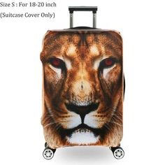 Travel Luggage Cover Cat Wild Cool Abstract Funny Glasses Suitcase Protector Fits 18-20 Inch Washable Baggage Covers