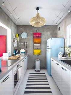 kleine zimmerrenovierung kuche blau design, kleine küche pop design | neue dekoration ideen 2018 | pinterest, Innenarchitektur