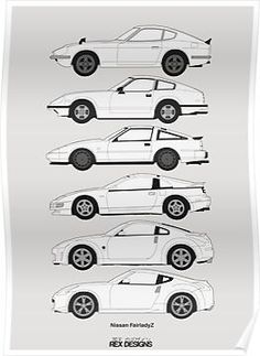 1993 Nissan 300 ZX #9 Vintage Car Poster Print Wall Art Sign Auto Garage Banner