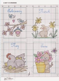 Mr /& Mrs Rabbit/'s Schnee Beatrix Potter Gezählter Kreuzstich Muster