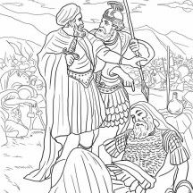 the death of king saul coloring page
