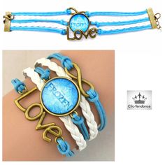 Ruban gros grain turquoise /& violet Anna Elsa dans médaillon cœur /& rond de 22mm