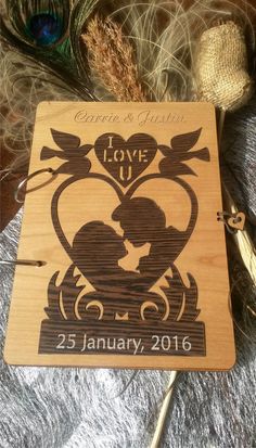 Ornaments Rustic Wood Guest book Custom Engraved Guest book Wooden Love Guestbook Yin Yang Symbol Guest Book Wedding Wooden Guest Book