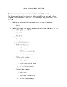 example of child custody agreement