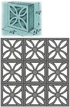 Mid Century Decorative Concrete Screen Block Mid Century Decorative Concrete Screen Block Modern Design By Moderndesign Org