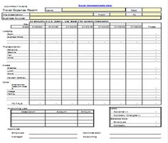 free travel expense report form