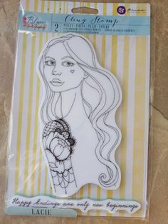 Prima Marketing Bloom Cling Rubber Stamps Jing 8-Inch by 6-Inch