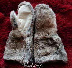Mens Siberia Rabbit Fur Mittens S/M, Brown Mens Siberia Rabbit Fur Mittens S/M, Brown