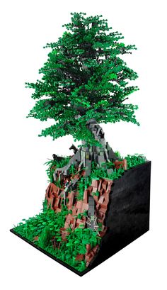 lego arbre tree vert green végétation castle chateau sapin city LEGO légo