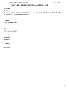 syllabus outline template