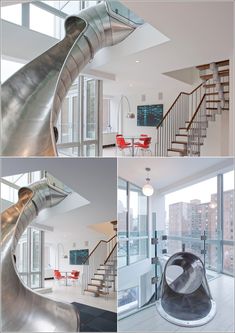 An NYC Home with a Steel Slide by Turett Collaborative Architects ... An NYC Home with a Steel Slide by Turett Collaborative Architects ...
