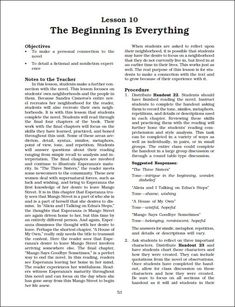 House on mango street essay topics