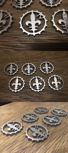 WarHammer 40K Objective Markers 30mm Ork Cog Stainless Steel