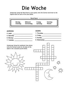 Die Monate German Months Crossword Puzzle Worksheet * Miss Mindy TpT Die Monate German Months Crossword Puzzle Worksheet * Miss Mindy TpT
