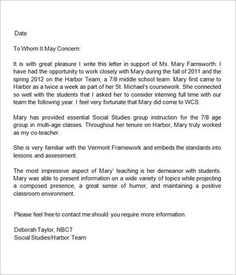 letter of recommendation elementary teacher letter pinterest resume for teacher recommendation letter
