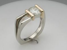 engagement or wedding ring with 14k rose gold and white gold gold works fort collins