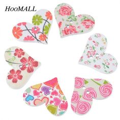 10x botón Corazón 15 mm multicolor Mix niños botones Baby botones niños 2 agujeros rosa azul