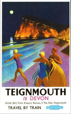 1958 British Railways Whitley Bay Poster A3//A2//A1 Print