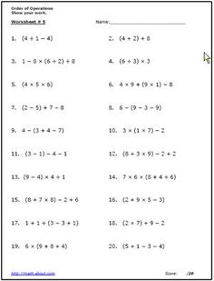 college algebra worksheet