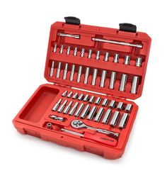 with Blow Molded Case 6-Point SAE and Metric Sockets 101-piece Mechanics Tools Kit 3//8-inch and 1//4-inch Quick-Release Ratchets WORKPRO Drive Socket Wrench Set