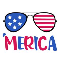4th Of July Merica Glasses Pride SVG Files For Silhouette, Files For