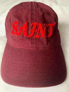 Kiss Baseball Cap Cott Adjustable Cap New Official Tag Red On White Logo