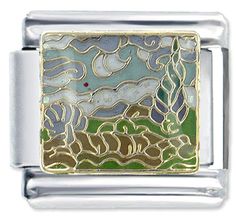 Starry Night Van Gogh Custom Italian Charm Painting Best custom charms on !