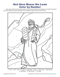10 Commandments Color By Number Page