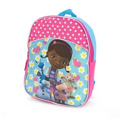 DISNEY/'S DOC McSTUFFINS Small Mini TODDLER BACKPACK Carrying Case Aqua Pink NWT