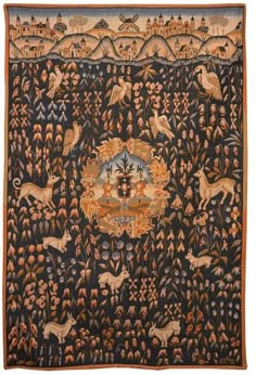 blason halluin tapisserie armoirie millefleurs