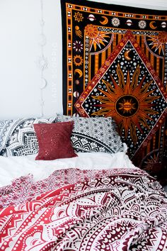 sun and moon tapestry black and white thai tapestry pinterest sun soul bed sheets