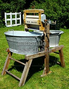 Antique Anchor Brand Lovell Pat 1898 Folding Double Rack Clothes Wringer Washer Wringer Washer Antiques Wringer