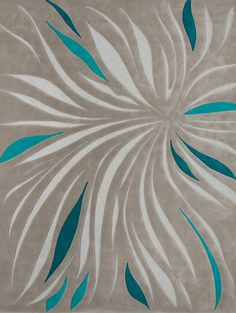 The Rug Market Closeout Tillandsia 44385 Gray And Teal Area Modern Rugs By Edward Fields Home Design And Decor