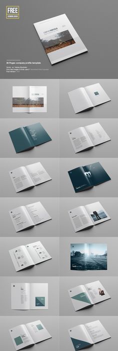 Minimal #Company Profile 16 Pages - Corporate #Brochures Download