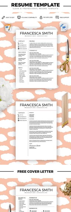 Resume Template - CV Template with Cover Letter - MS Word on Mac - word resume template mac Resume Template - CV Template with Cover Letter - MS Word on Mac - word resume template mac