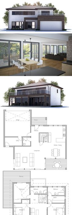 Modèle et plan de maison Volume etage avec ou sans garage par le - plan de maison a etage moderne Modèle et plan de maison Volume etage avec ou sans garage par le - plan de maison a etage moderne