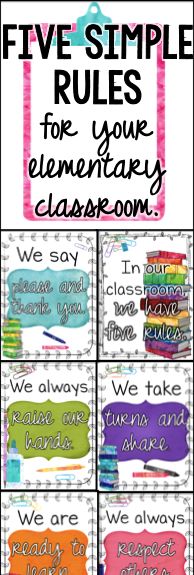 iteach fourth 4th grade teaching resources 2 simple rules for the elementary classroom rules poster