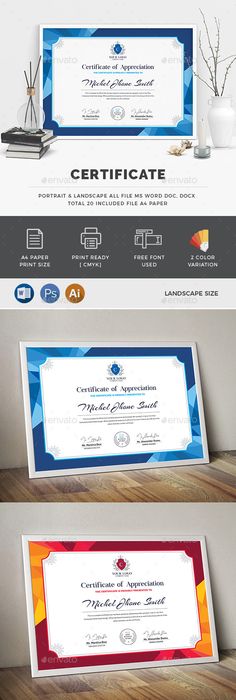 modern certificates design